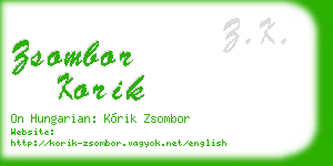 zsombor korik business card
