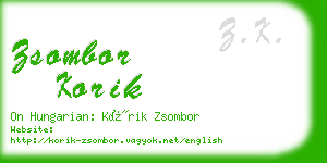 zsombor korik business card